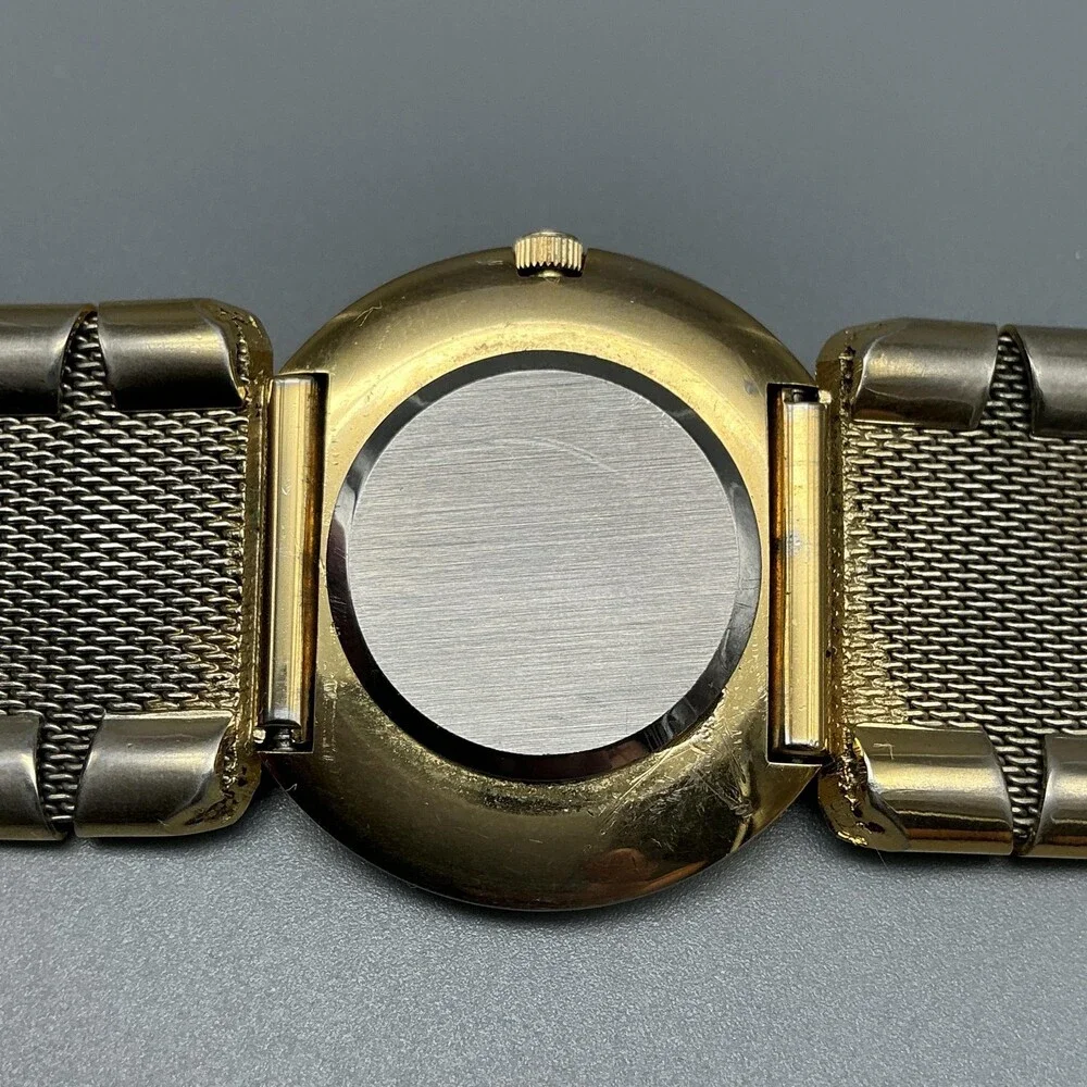 Vintage Pierre Nicol Womens Watch 32mm MOP Dial Gold Tone New Battery 6.75